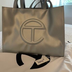Telfar silver bag medium